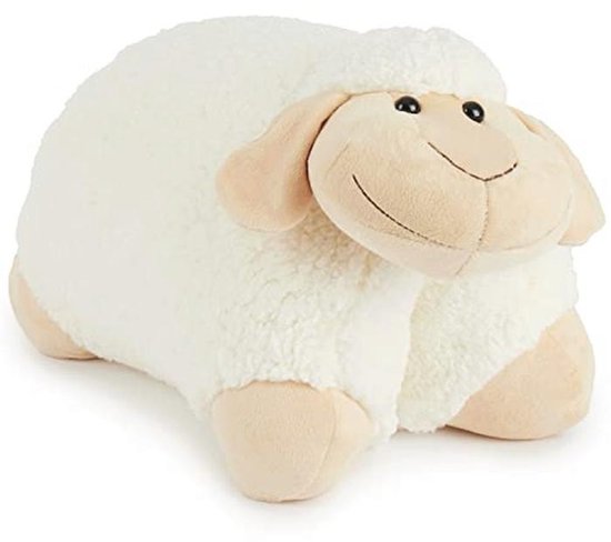 Grote pluche schaap knuffel - XXl 45 cm knuffel en kussen voor kinderen van Merkloos