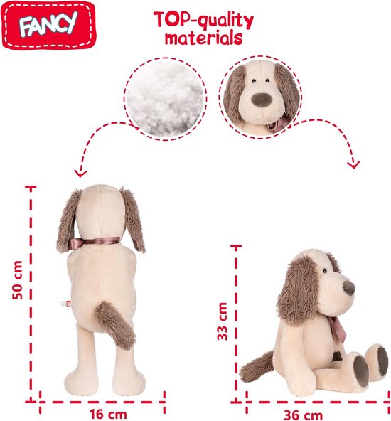 Grote Pluchen Hond Knuffel - Zacht Speelgoed voor Baby's en Kinderen vanaf 0 jaar van Merkloos