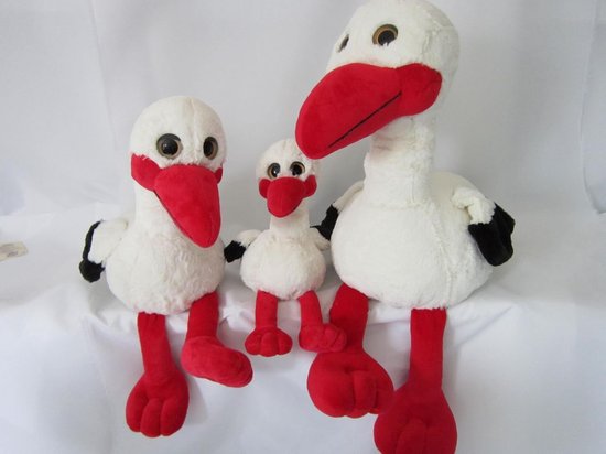Grote Pluchen Ooievaar Knuffel 53 cm Zacht en Knuffelbaar