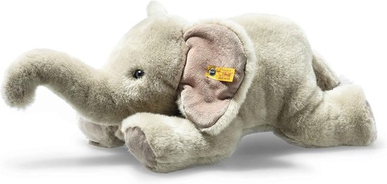 Grote Zachte Olifant Knuffel - Grijs en Zilver Kleuren - 42 cm