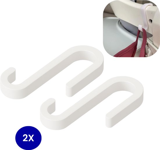 haak voor tripp trapp kinderstoel - 2 stuks - Wit - kinderstoel accessoires - ophanghaak - ikea trofast adapter voor tripp trapp kinderstoel van Merkloos