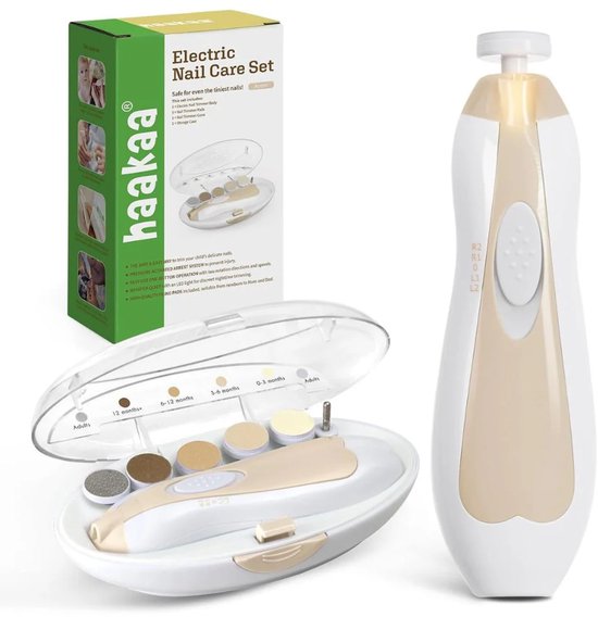 Haakaa elektrische baby nagelverzorging set | vanaf 0 maanden | Beige