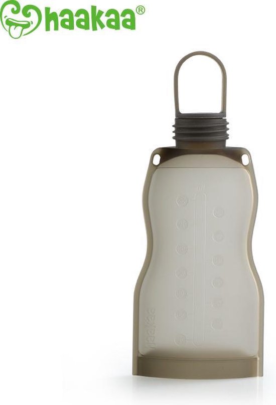 Haakaa Siliconen herbruikbare Bewaarzak 260ml - knijpzak - fruitzak - smoothie - 2 stuks van HaaKaa