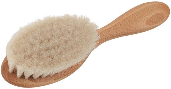 Haarborstel Baby - Beukenhout - Geitenhaar - 16 cm van Merkloos