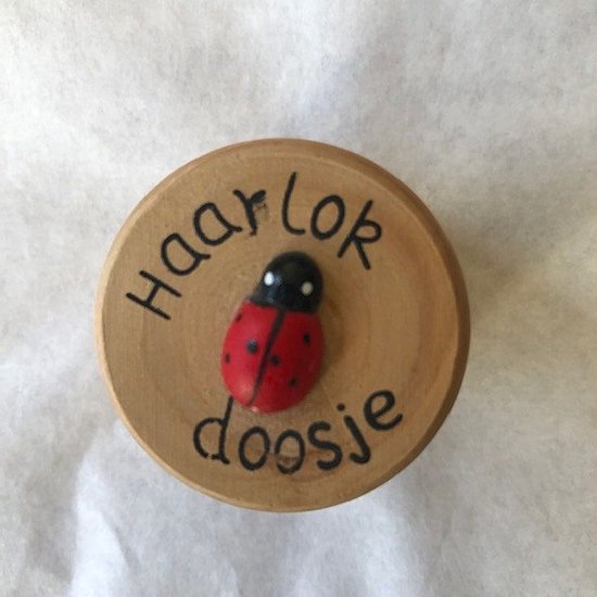 haarlokdoosje met lieveheersbeestje van Bambolino