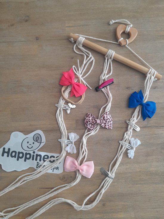 haarspeld organizer meisje - Haarclip hanger - hout - bloem van IbLaursen