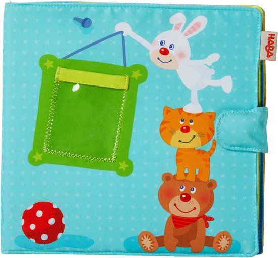 Haba Babyboek Fotoalbum Speelkameraadjes Blauw 20 X 20 Cm van HABA