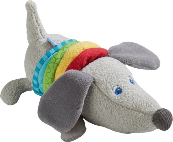 Haba Bromfiguur Dashond Junior 19 X 8 Cm Polyester Grijs van HABA.