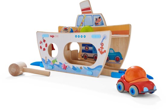 Haba Kullerbü Knikkerbaan En Klopbank Schip Ahoi 8-delig van Haba