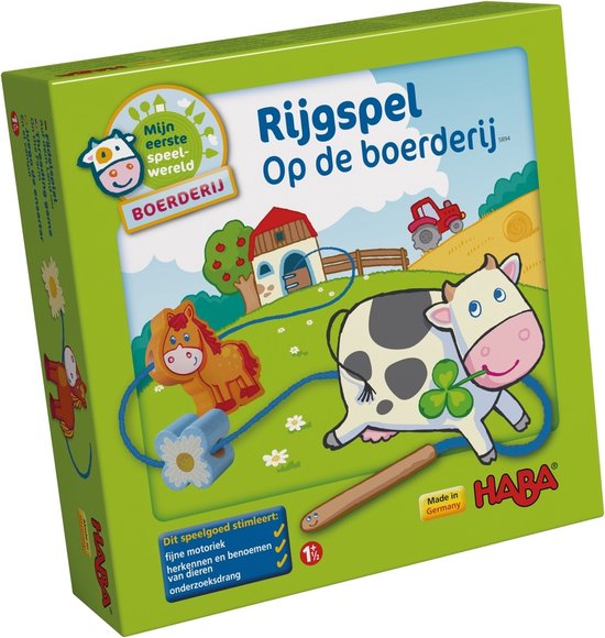 Haba Rijgspel Peuterspeelgoed Op de boerderij van HABA