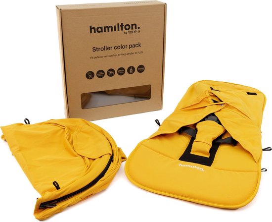 Hamilton by Yoop Buggy Bekledingset Color Pack - Stroller bekleding voor de Hamilton by Yoop X1 Plus & S1 Plus buggy's - Makkelijk te Monteren Kinderwagenhoes - Coral Orange van Hamilton