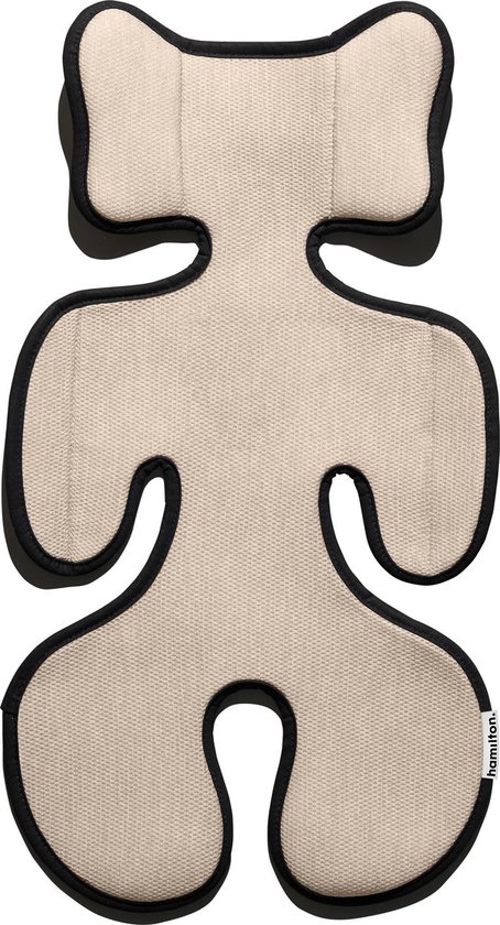 Hamilton by Yoop Inlegkussen voor Buggy – Ademend Zitkussen Wandelwagen – Inlegmat tegen Zweten en Beschermd tegen Vlekken – Wasbaar Inzetstuk Kinderwagen – Beige van Hamilton