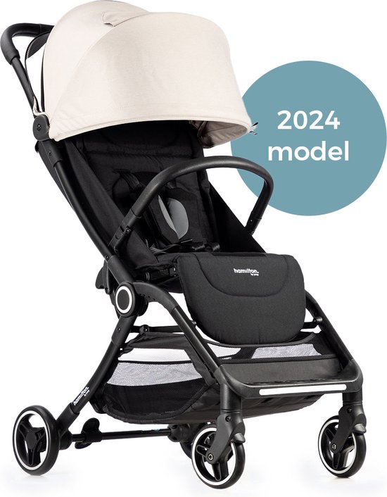 Hamilton by Yoop S2 Lichtgewicht Buggy – MagicFold™ Technologie – Tot 22 kg – Kinderwagen inclusief Reisband en Bekerhouder - Compact, Verstelbaar, Opvouwbaar en Inklapbaar – Plooibuggy Baby – Kaki van Hamilton