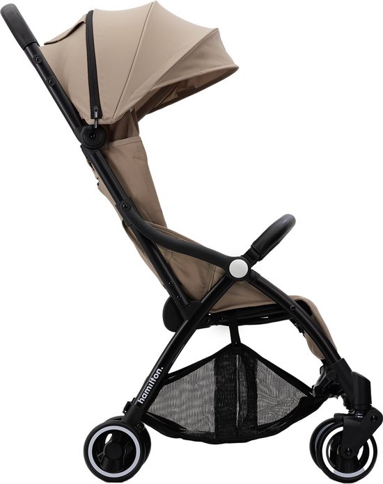 Hamilton by Yoop X1 Plus Buggy - MagicFold™ Technologie - Tot 22 kg - Premium Wandelwagen - Plooibuggy Baby - Inklapbaar - Kinderwagen - Verlengde Zonnekap - Kaki van Hamilton