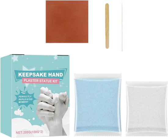 Hand Gieten Set - Gips Mallen DIY - Herinneringen Vangen - Gedetailleerde Afdruk - 13.5 x 10.6 cm