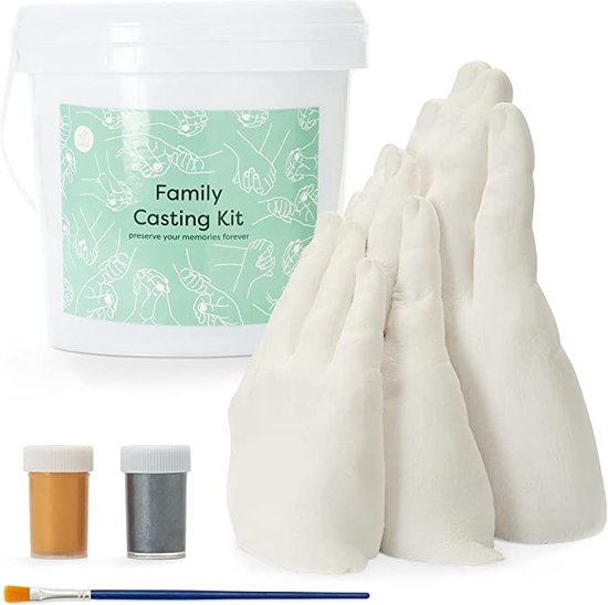 Handafdrukset , Handen Casting Kit , Handafdruk Set voor Koppels voor vele Gelegenheden, 3D Hand Molding Kit all-in-one Hand-Casting Kit met Alginaat en Gips,Doe-Het-Zelf / Babygeschenkset van Crafts & Co