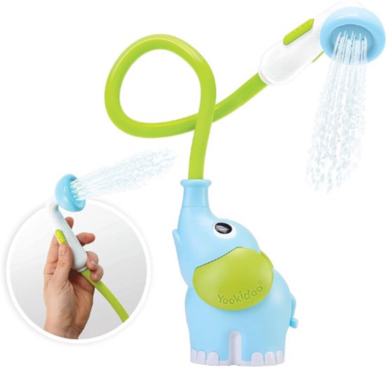 Handdouche Olifant Blauw - Bad En Douche Speelgoed Voor Baby's - Babybad Speelgoed Vanaf 0 Tot 2 Jaar - Schattig Cadeau Voor Baby's - Waterpret In Bad