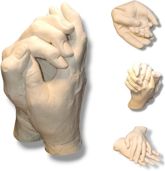 Handenbeeld - Handafdruk - Gipsafdruk - GipsHanden - Hand - 3D - Basis Pakket bestaat uit 500 gram Casting Mix Poeder & 750 gram Gips - Bodycasting - Extensso® - Gipsafdruk - Alginaat - Een herinnering - Hobby Pakket - Bodycasting - Handbeeld van Extensso®