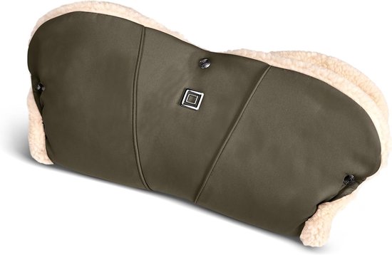 Handmof - Kinderwagen Accessoire - Warme Handen - Zachte Teddy Voering - 24x51x7 cm - Groen