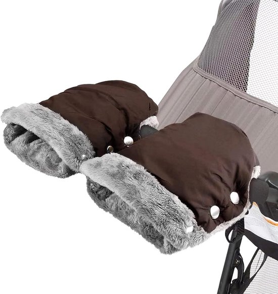 Handmuff Kinderwagen - Winterhandschoenen - Handen Warm Houden - Waterdicht Winddicht - Universele Pasvorm - Bruin
