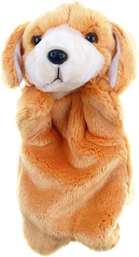 Handpop Dier - Pluche Speelgoed - Fantasie Spelen - Zacht Materiaal - 25cm - Bruin van Merkloos