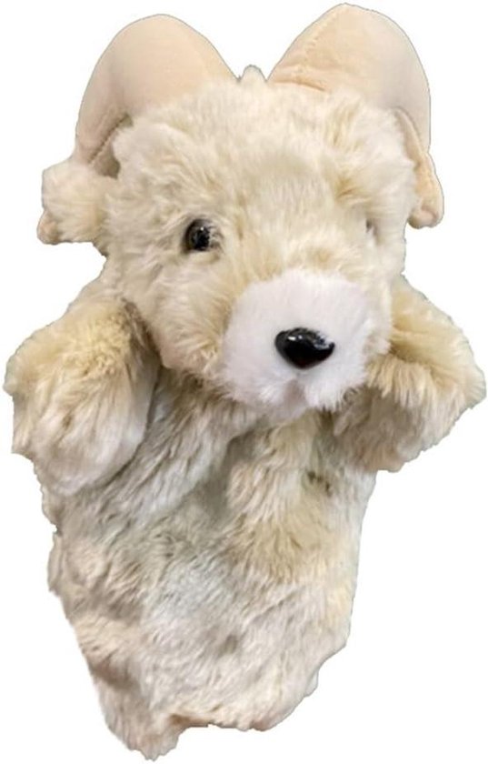 Handpop Haai - Pluche Dier - Verhalen Vertellen - Zacht PP-katoen - 25 cm - Grijs
