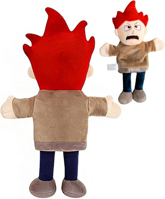 Handpop Pluche Dier - Interactief Speelgoed - Rollenspel Leren - Knuffelig Gevoel - 31 x 21 x 5 cm - Meerkleurig