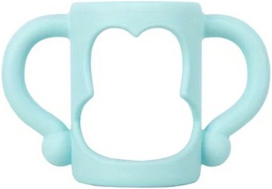 Handvat Babyfles - geschikt voor smalle hals flessen - zelfstandig drinken - peuterfles - baby - blauw van A3 Baby & Kids