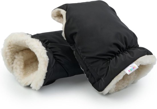 Handwarmer Kinderwagen - Mof Handschoenen - Wandelen Buiten - Waterdicht Winddicht - Universele Maat - Zwart