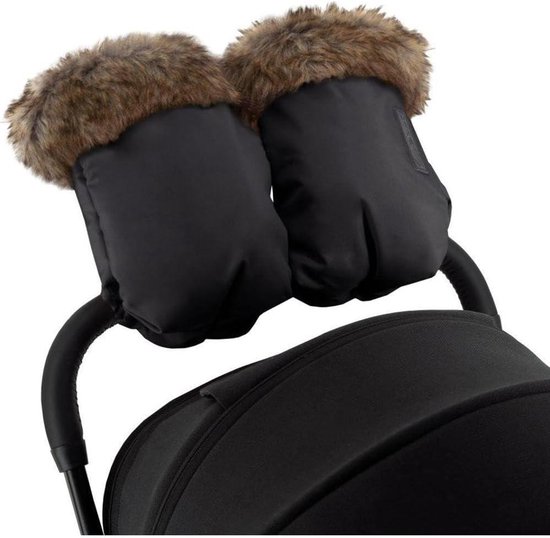 Handwarmers Kinderwagen - Moffen Pram - Warme Handen Buiten - Waterafstotend Fleece - 21x17x8 cm - Zwart