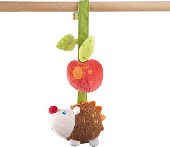 Hangfiguur egel - Babyspeelgoed van textiel met klappereffect en perfect als cadeau voor geboorte