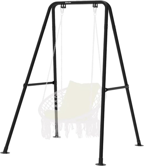 hangstoel standaard max load 300 lbs, schommelstandaard, outdoor of indoor hangmat met standaard (zwart)