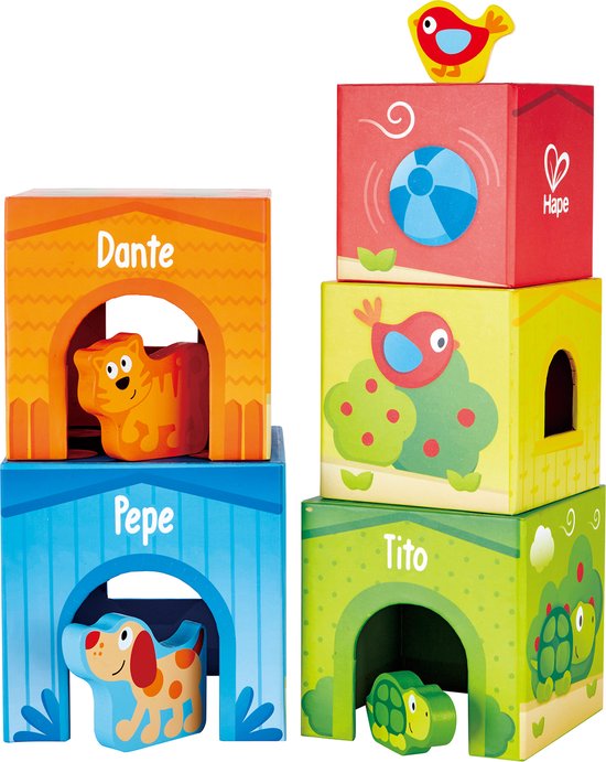 Hape Stapeltoren Vriendschappen 9-delig - Stapeltoren van Hape