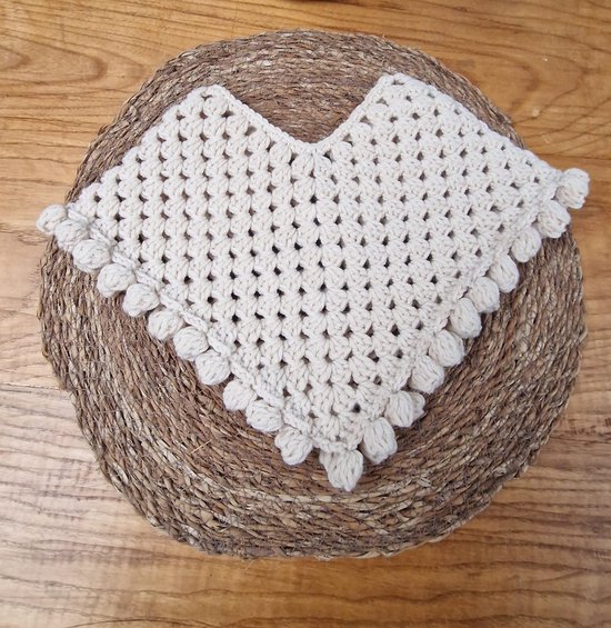 Happy Bebie | Poncho | Newborn | Baby | Mama | Katoen | Kraamkado | Handmade van Merkloos