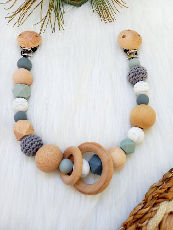 Happy-By-Lies Wagenspanner Sev grijs-marble-beuken van Happy-by-Lies