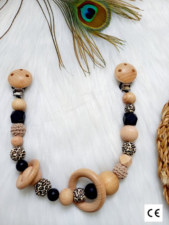 Happy-By-Lies Wagenspanner Yara Sand-Black-Leopard van Happy-by-Lies