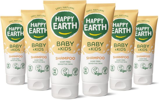 Happy Earth 100% Natuurlijke Bundel Baby & Kids Shampoo 200 ML van Happy Earth