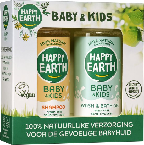 Happy Earth Baby&Kids starterpack - Vegan - 100% natuurlijk van Merkloos