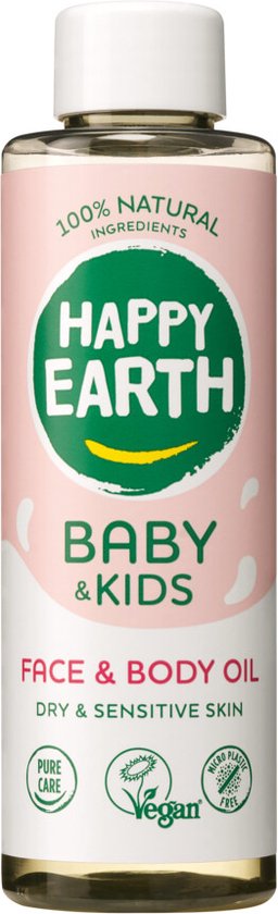 Happy Earth Face & Body Oil 100% Natuurlijk Baby & Kids 150 ml van Happy Earth