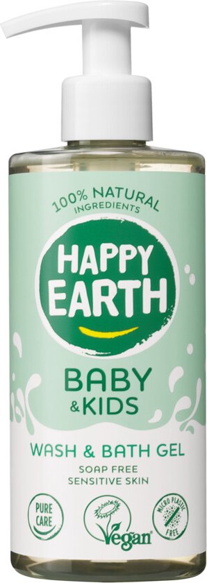 Happy Earth Wasgel 100% Natuurlijk Baby & Kids 300 ml van Happy Earth