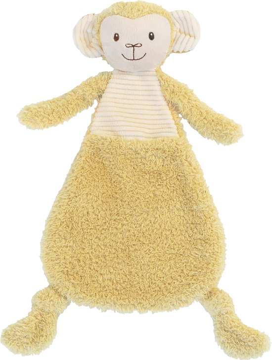 Happy Horse Aap Mano Knuffeldoekje - Geel - Baby cadeau van Happy Horse