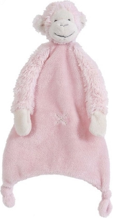 Happy Horse Aap Mickey Knuffeldoekje - Roze - Baby cadeau van Happy Horse