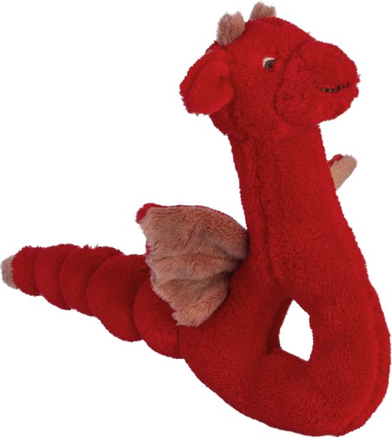 Happy Horse Draak Tine Rammelaar - Rood - Baby cadeau van Happy Horse