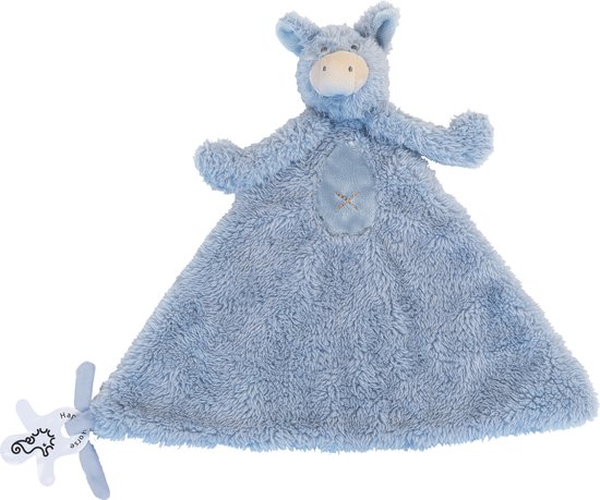 Happy Horse Ezel Denzell Knuffeldoekje - Blauw - Baby cadeau van Happy Horse