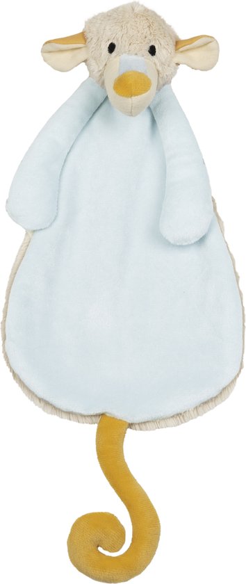 Happy Horse Hond Daiki Knuffeldoekje - Beige/Blauw - Baby cadeau van Happy Horse