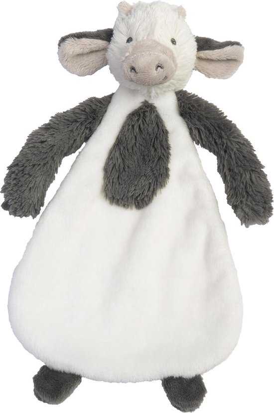 Happy Horse Koe Casper Knuffeldoekje - Wit/Grijs - Baby cadeau van Happy Horse