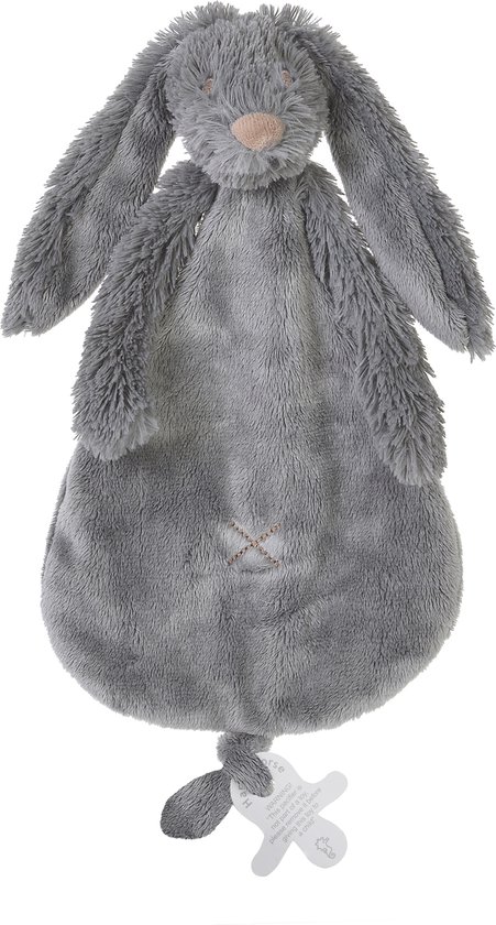 Happy Horse Konijn Richie Knuffeldoekje - Donkergrijs - Baby cadeau van Happy Horse