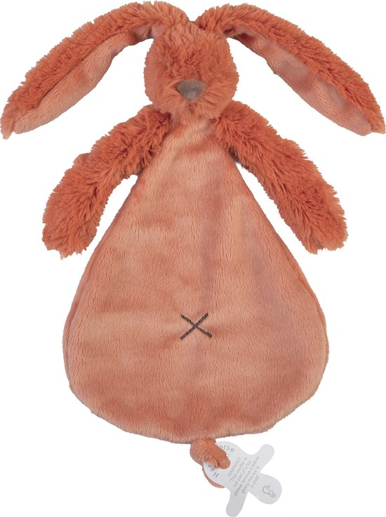 Happy Horse Konijn Richie Knuffeldoekje - Oranje - Baby cadeau van Happy Horse