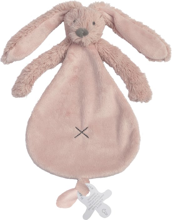 Happy Horse Konijn Richie Knuffeldoekje - Oudroze - Baby cadeau van Happy Horse