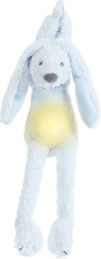 Happy Horse Konijn Richie Nachtlampje met rustgevende geluiden 34cm - Blauw - Baby cadeau van Happy Horse